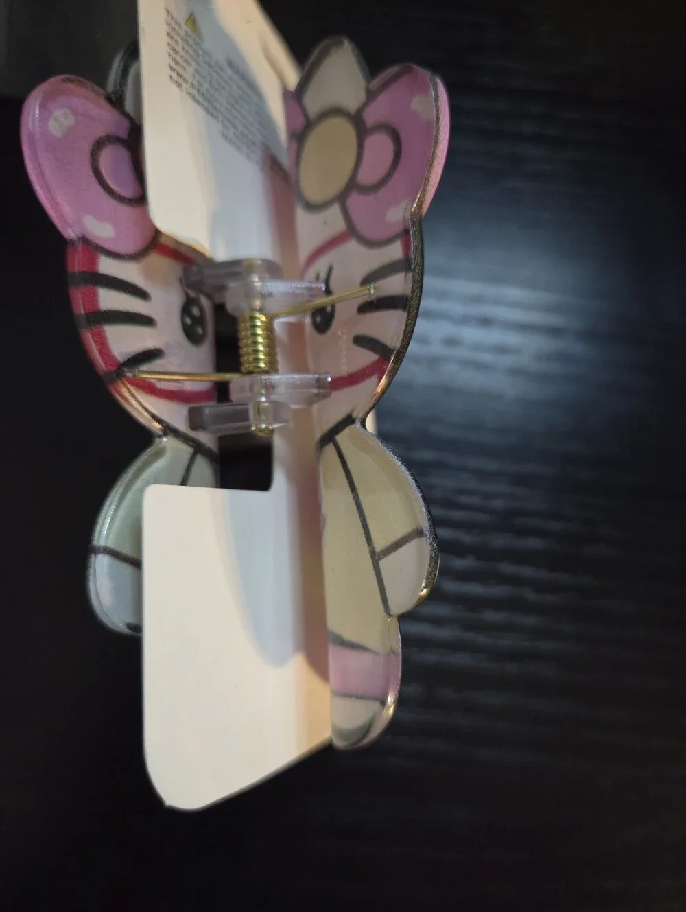 Hello Kitty Yellow Jacket Pink Bow Hair Clip